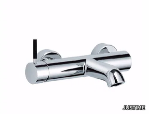 PAN I - Wall-mounted chromed brass bathtub mixer _ JUSTIME