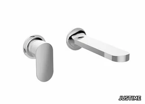 CHARMING - 2 hole wall-mounted single handle washbasin mixer _ JUSTIME