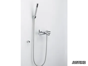 PAN I - Wall-mounted single handle chromed brass bathtub mixer with hand shower _ JUSTIME