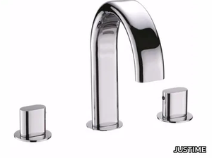 PERFECTO - 3 hole countertop chromed brass washbasin tap _ JUSTIME