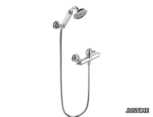 CLASSIK - Chromed brass shower mixer with hand shower _ JUSTIME