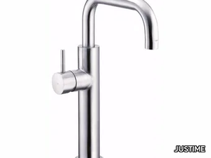 STILL ONE - Countertop stainless steel washbasin mixer _ JUSTIME