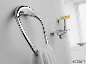 ETHER - Chromed brass towel ring _ JUSTIME