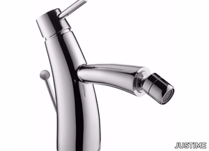 TAI CHI - Countertop single handle chromed brass bidet mixer with swivel spout _ JUSTIME