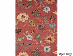 HANA TAQ-104 Navajo Red/Marigold - Rug with floral pattern _ Jaipur Rugs