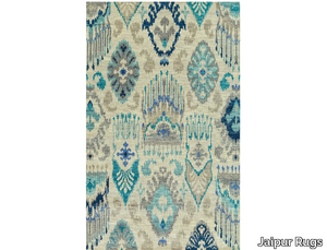 LCA-03 Antique White/Light Turquoise - Handmade wool rug _ Jaipur Rugs