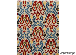 LCA-05 Cloud White/Velvet Red - Handmade wool rug _ Jaipur Rugs