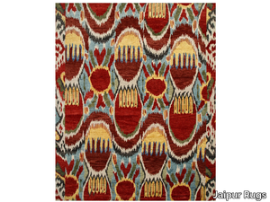 LCA-09 Milky Blue/Velvet Red - Handmade wool rug _ Jaipur Rugs