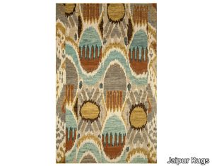 LCA-09 White/Light Turquoise - Handmade wool rug _ Jaipur Rugs