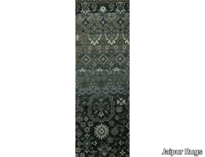 RASHMI LES-221-A Graphite/Ombre Blue - Rectangular handmade rug _ Jaipur Rugs