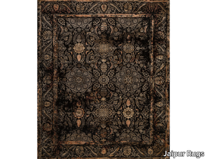 SRB-771 Caviar/Peach - Rectangular handmade rug _ Jaipur Rugs