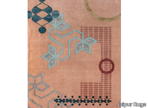 KOLAM AKWB-7002 SmokySalmon/SmokySalmon - Handmade rectangular wool and bamboo silk rug _ Jaipur Rugs