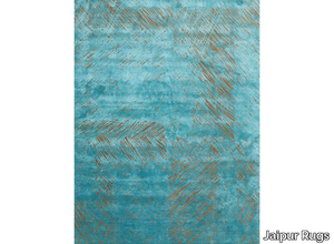 FREE VERSE QM-951 Med. Peach/Teal Green - Rectangular handmade rug _ Jaipur Rugs