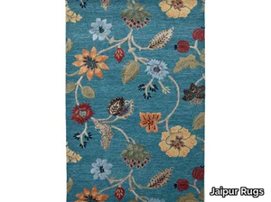 HANA TAQ-104 Peacock Blue/Marigold - Handmade rug _ Jaipur Rugs