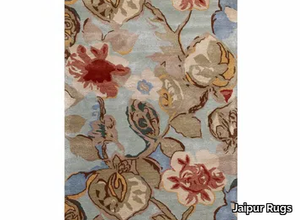 PETAL PUSHER TAQ-113 Aqua Foam - Patterned rug _ Jaipur Rugs