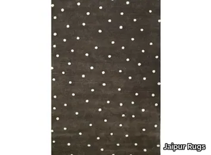 SCATTER DOT TAQ-6056 Liquorice/Liquorice - Rectangular handmade wool rug _ Jaipur Rugs