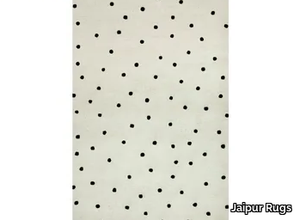 SCATTER DOT TAQ-6056 White/Ebony - Rectangular handmade wool rug _ Jaipur Rugs