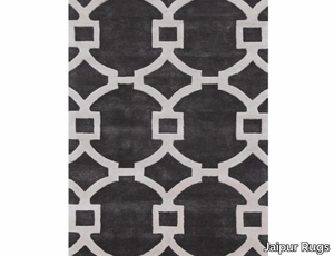 REGENCY TAQ-193 Liquorice/Liquorice - Rug with geometric shapes _ Jaipur Rugs