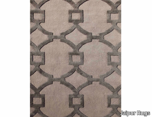 REGENCY TAQ-193 Antique White/Charcoal - Rug with geometric shapes _ Jaipur Rugs