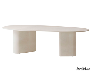 COMO ORGANIC DINING TABLE - Oval Concrete and cement-Based materials table _ Jardinico