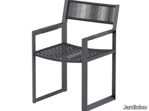 BISTRO - Aluminium garden chair with armrests _ Jardinico