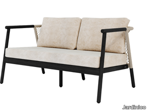 NERO - 2 seater teak garden sofa _ Jardinico