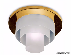 182 E - Glass ceiling light _ Jean Perzel