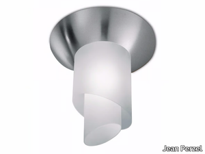 184 - Glass ceiling light _ Jean Perzel