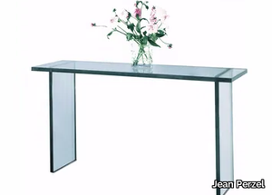 CONSOLE 31 V - Glass console table _ Jean Perzel