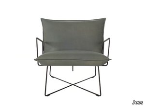 EARL XS - Leather armchair with armrests _ Jess