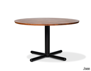 HALLUX SINGLE - Round wooden dining table _ Jess