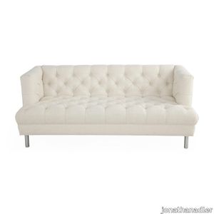 Baxter T-Arm Loveseat in Serpette Ivory