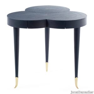 Flow Leather Trefoil Table Bone