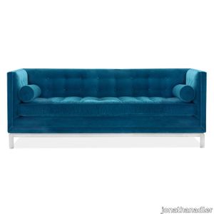 Lampert Sofa in Venice Peacock Velvet