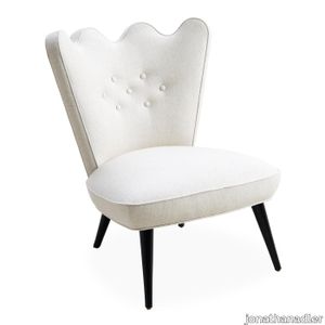 Ripple Slipper Chair in Devere Creme