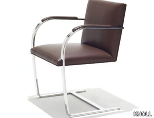 BRNO CHAIR - FLAT - Cantilever upholstered chair with armrests _ KNOLL