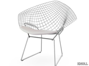 BERTOIA DIAMOND - Steel easy chair with integrated cushion _ KNOLL