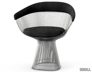 PLATNER - Steel chair with armrests _ KNOLL