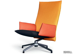 PILOT - Swivel armchair with armrests with 4-spoke base _ KNOLL