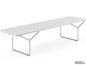 BERTOIA - Steel and wood bench _ KNOLL