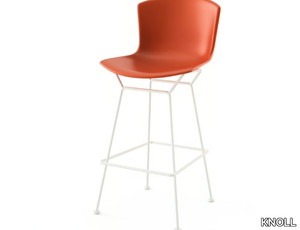 BERTOIA - Plastic stool with back _ KNOLL