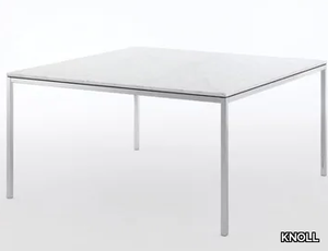 FLORENCE KNOLL - Square steel and marble table _ KNOLL