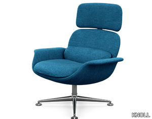 KN02 - Swivel fabric armchair high-back _ KNOLL