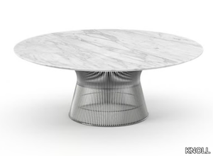 PLATNER - Round marble and steel coffee table _ KNOLL