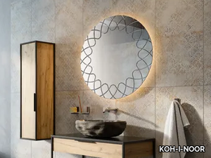 GRAFFI - Round mirror with integrated lighting _ KOH-I-NOOR