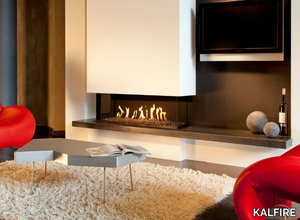 G130/37S - Wall-mounted 3-sided gas fireplace _ KALFIRE