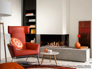 G85/44C - Wall-mounted 3-sided gas fireplace _ KALFIRE