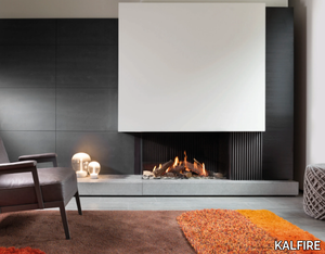 GP110/55C - Wall-mounted corner gas fireplace _ KALFIRE