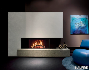 W105/47F - Wall-mounted built-in wood-burning fireplace _ KALFIRE