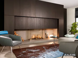 GP115/75S - Wall-mounted 3-sided gas fireplace _ KALFIRE